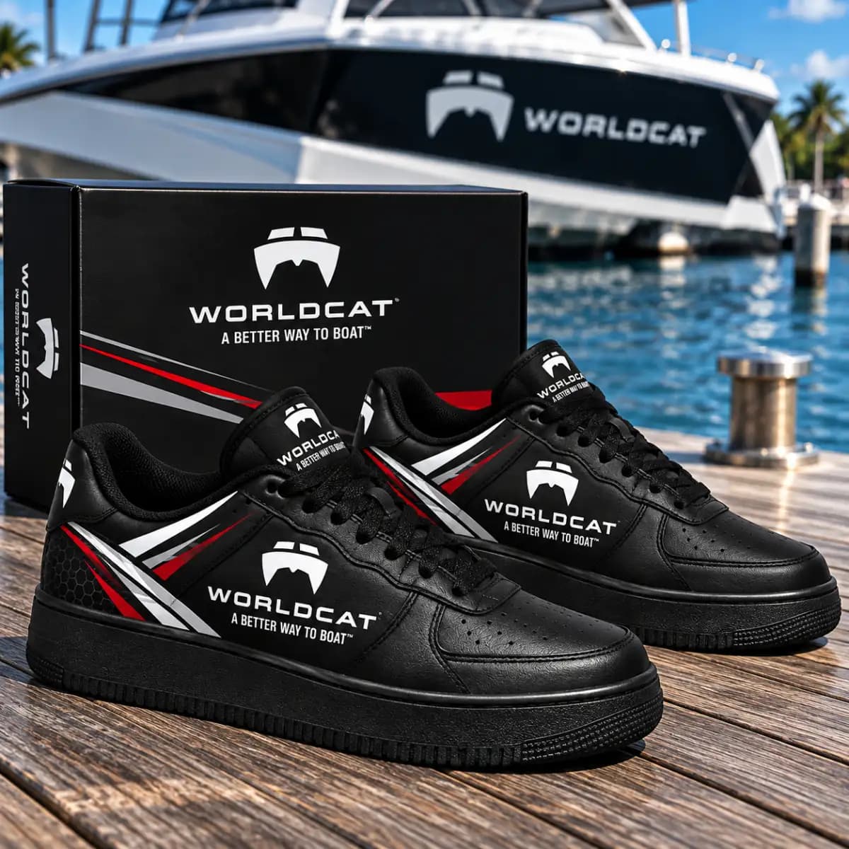 World cat boat 131 - Low Top Leather Sneakers