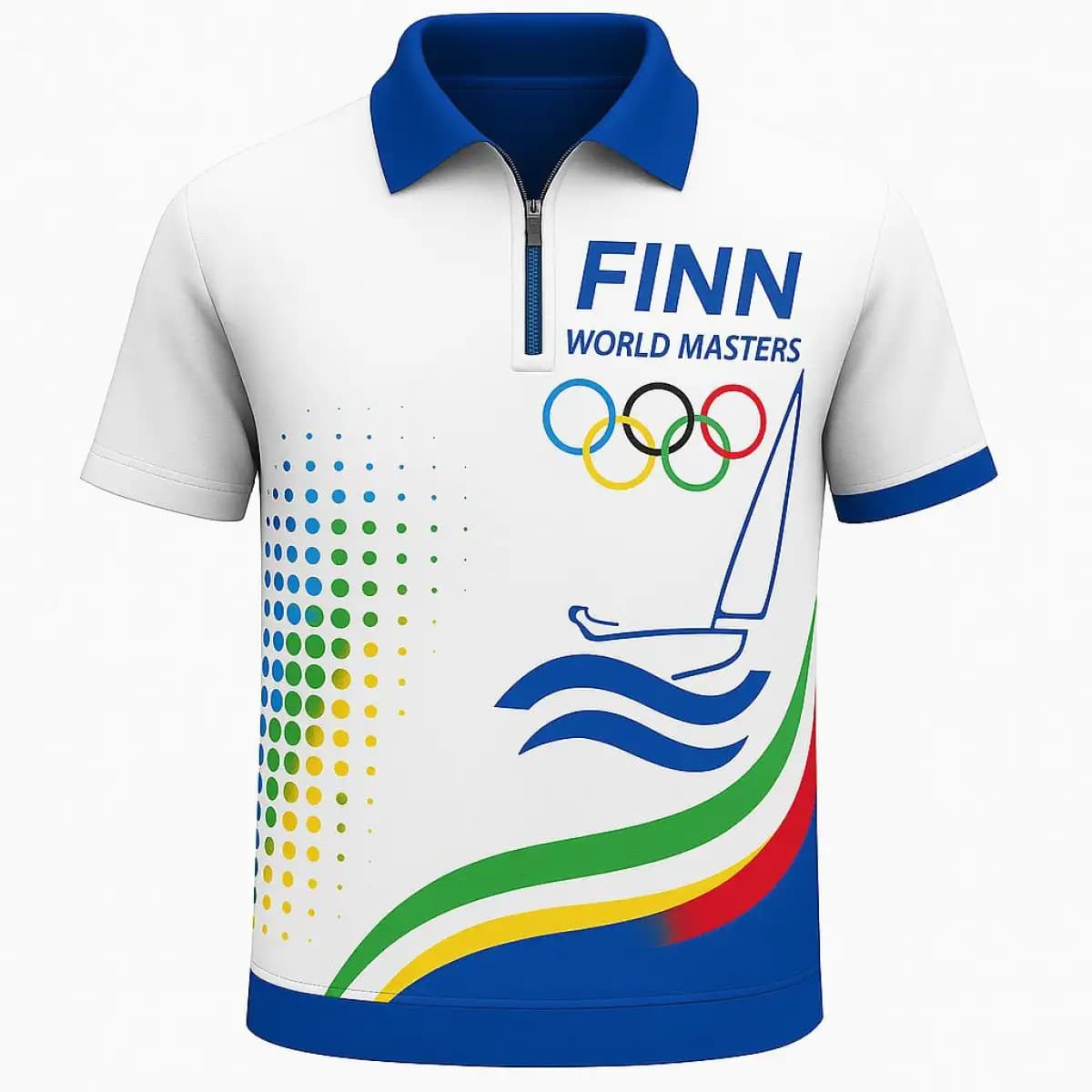 finn - Premium Unisex Zip-Up Polo T-Shirt