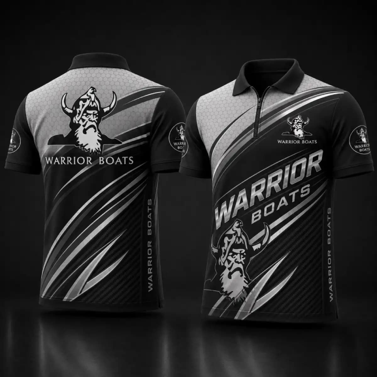 warrior 12 - Premium Unisex Zip-Up Polo T-Shirt