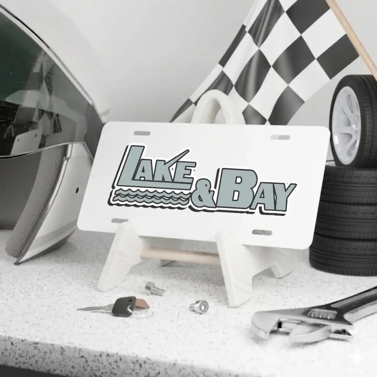 Lake & Bay License Plate 1 - Custom Boat License Plate
