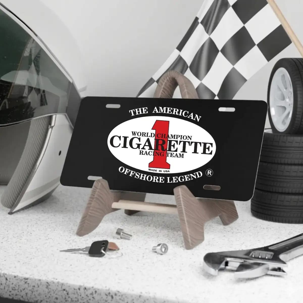 Cigarette License Plate 12 - Custom Boat License Plate